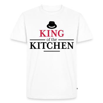 Roi de la cuisine - T-shirt Premium bio Homme - blanc - Devant - Nico (187cm)