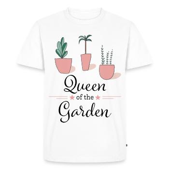 Reine du jardin - T-shirt Premium bio Homme - blanc - Devant - Nico (187cm)