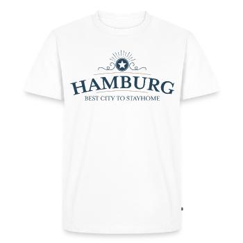 Hambourg - T-shirt Premium bio Homme - blanc - Devant - Nico (187cm)