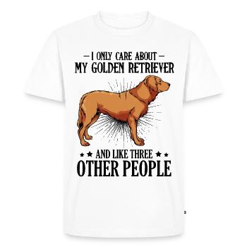 Golden Retriever Side Profile - Men's Premium Organic T-Shirt - white - Front - Nico (187cm)