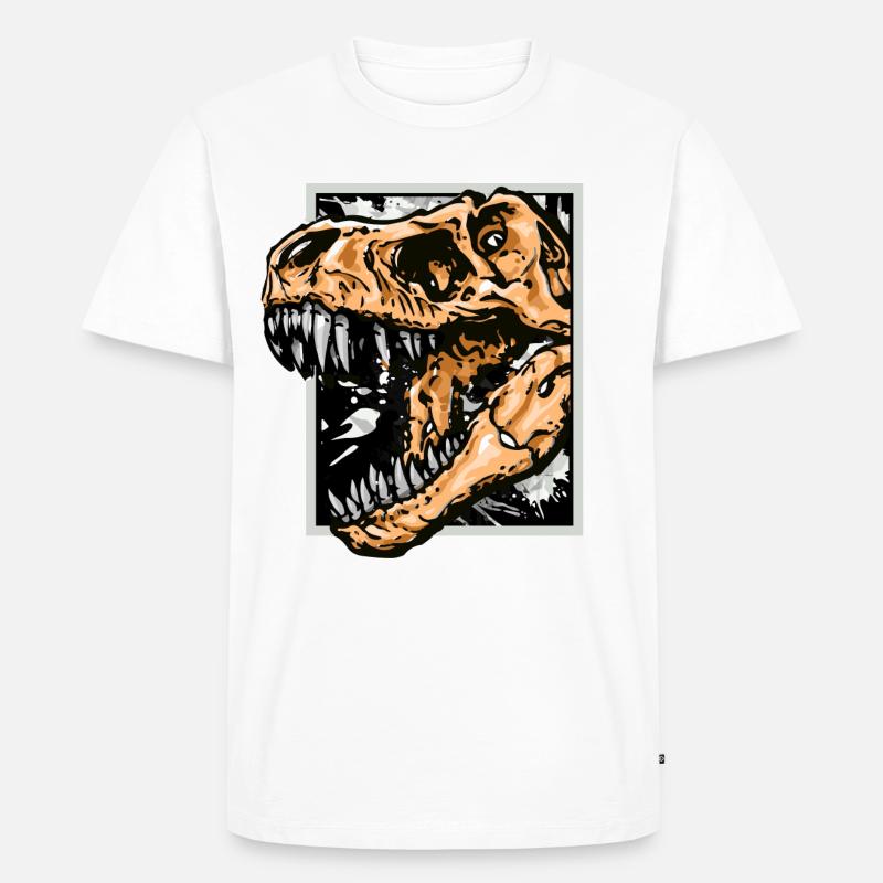 Dinosaurier / T-Rex / Trex / Geschenkidee - Männer Premium Bio T-Shirt - Weiß
