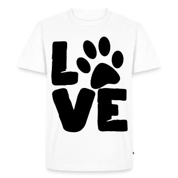 Dog love. For all dog lovers. Dog * - Men's Premium Organic T-Shirt - white - Front - Nico (187cm)
