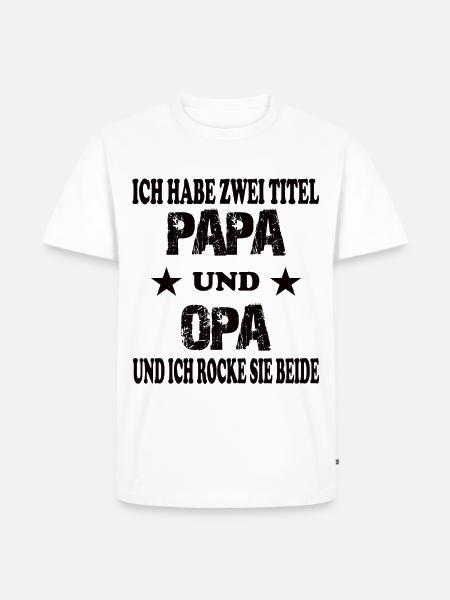 papa und opa - Männer Premium Bio T-Shirt - Weiß