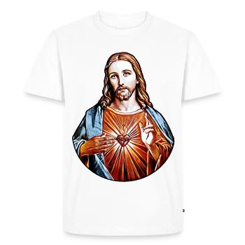 Jesus Christ * Jesus Christ NAZARETH Savior - Men's Premium Organic T-Shirt - white - Front - Nico (187cm)