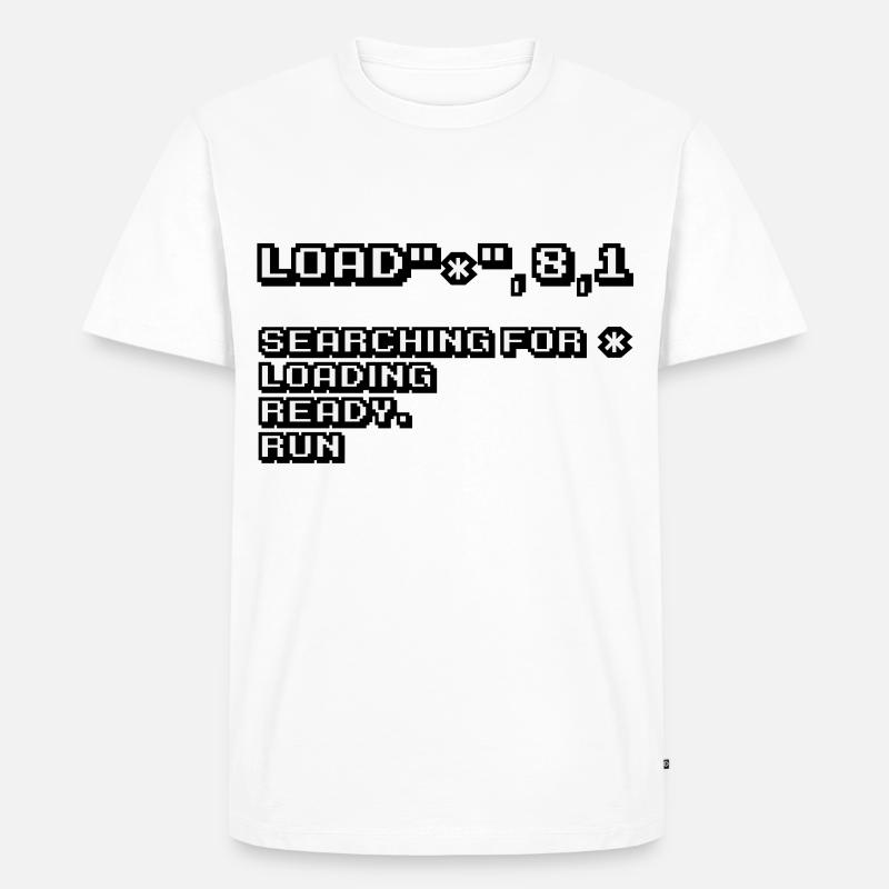 Retro Computing und 8-Bit Nostalgie - Männer Premium Bio T-Shirt - Weiß