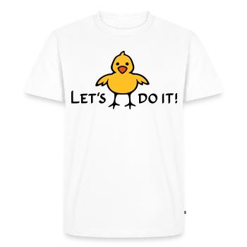 Let's do it! - Men's Premium Organic T-Shirt - white - Front - Nico (187cm)