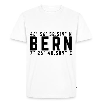 Bern Houptstadt coordinates - Men's Premium Organic T-Shirt - white - Front - Nico (187cm)