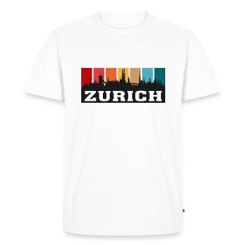 Zurich Suisse Voyage Souvenir Sur Les Toits De La Ville - T-shirt Premium bio Homme - blanc - Devant - Nico (187cm)