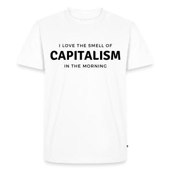 Dividende de l’investisseur en bourse - T-shirt Premium bio Homme - blanc - Devant - Nico (187cm)