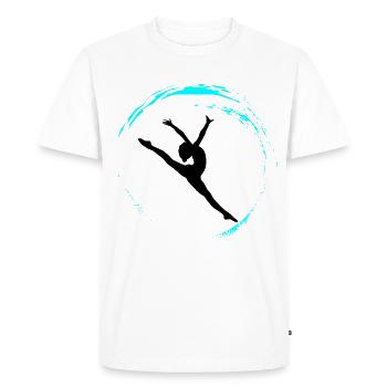 gymnastique rythmique - T-shirt Premium bio Homme - blanc - Devant - Nico (187cm)