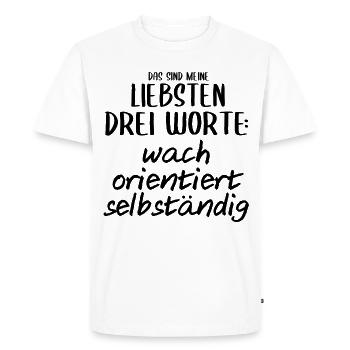 Anästhesie Anästhesist Spruch wach Geschenk lustig - Männer Premium Bio T-Shirt - Weiß - Vorne - Nico (187cm)