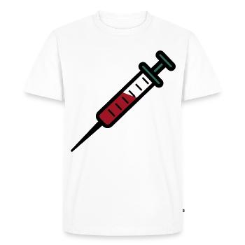 syringe - Men's Premium Organic T-Shirt - white - Front - Nico (187cm)