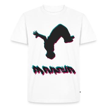 Parkour - Men's Premium Organic T-Shirt - white - Front - Nico (187cm)