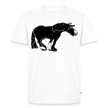 funny Tinker black, Irish Cob - Men's Premium Organic T-Shirt - white - Front - Nico (187cm)