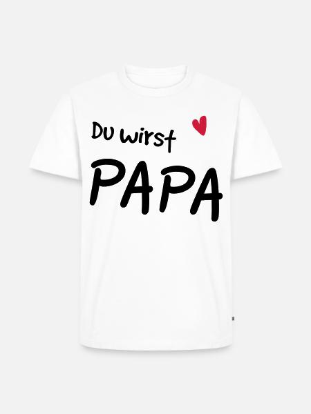 Du wirst Papa - Männer Premium Bio T-Shirt - Weiß