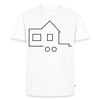 Petite maison - T-shirt Premium bio Homme - blanc - Devant - Nico (187cm)