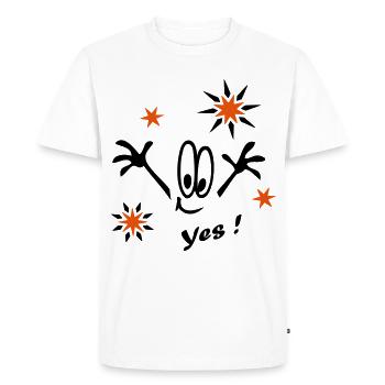 Réveillon du Nouvel An, Étoiles, Oui - T-shirt Premium bio Homme - blanc - Devant - Nico (187cm)