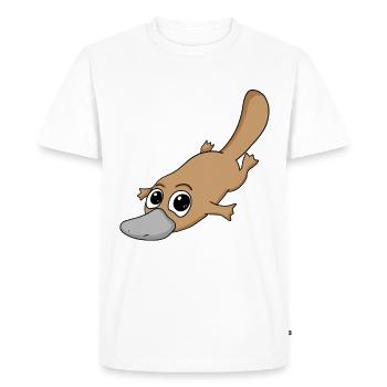 ornithorynque - T-shirt Premium bio Homme - blanc - Devant - Nico (187cm)