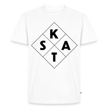 Skat - T-shirt Premium bio Homme - blanc - Devant - Nico (187cm)