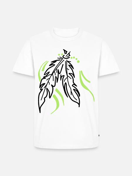 Feathers tied together - Men's Premium Organic T-Shirt - white