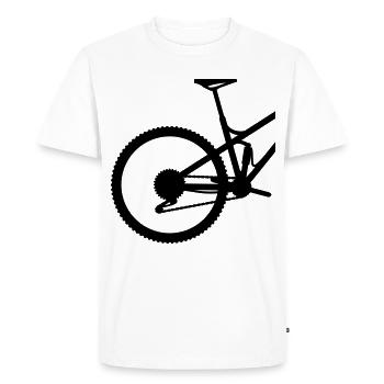VTT arrière - T-shirt Premium bio Homme - blanc - Devant - Nico (187cm)
