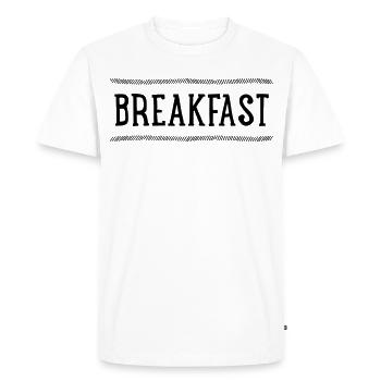 petit déjeuner - T-shirt Premium bio Homme - blanc - Devant - Nico (187cm)