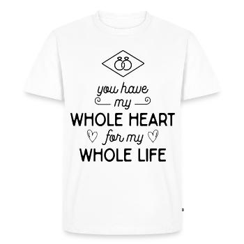 Déclaration d'amour - T-shirt Premium bio Homme - blanc - Devant - Nico (187cm)