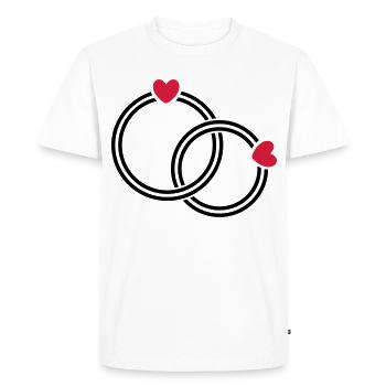 Les alliances - T-shirt Premium bio Homme - blanc - Devant - Nico (187cm)