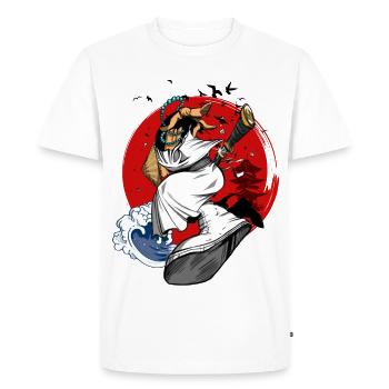 Hip-Hop Samourai - T-shirt Premium bio Homme - blanc - Devant - Nico (187cm)