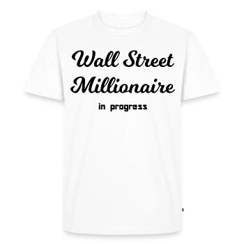 Bourse millionnaire - T-shirt Premium bio Homme - blanc - Devant - Nico (187cm)