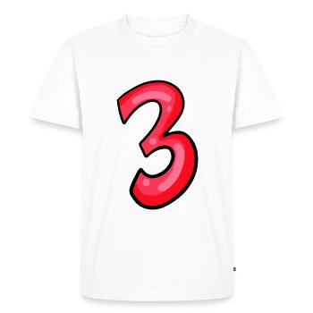 3 - Men's Premium Organic T-Shirt - white - Front - Nico (187cm)