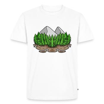 Mountain Mountains - Men's Premium Organic T-Shirt - white - Front - Nico (187cm)