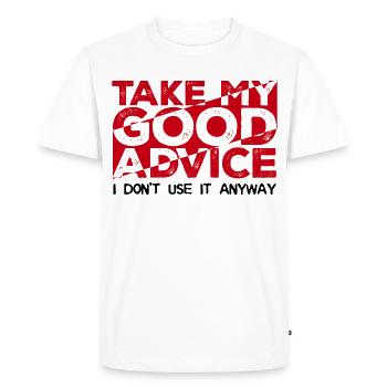 Cool blague Drôle de phrases - T-shirt Premium bio Homme - blanc - Devant - Nico (187cm)