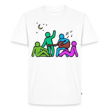 Les meilleurs amis amis amitié - T-shirt Premium bio Homme - blanc - Devant - Nico (187cm)