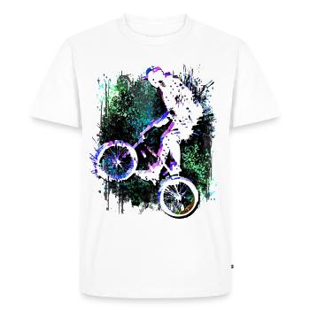 Bmx Cycling - Grunge Vintage Old School Bmx - Men's Premium Organic T-Shirt - white - Front - Nico (187cm)
