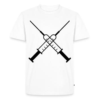 Médicament - T-shirt Premium bio Homme - blanc - Devant - Nico (187cm)