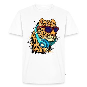 Cool animal casque - T-shirt Premium bio Homme - blanc - Devant - Nico (187cm)