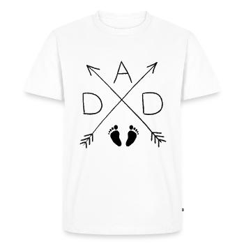 Papa papa Papa Babyf.fess. - T-shirt Premium bio Homme - blanc - Devant - Nico (187cm)