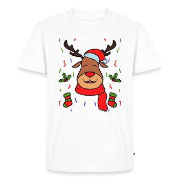 Rennais Noël décorations - T-shirt Premium bio Homme - blanc - Devant - Nico (187cm)