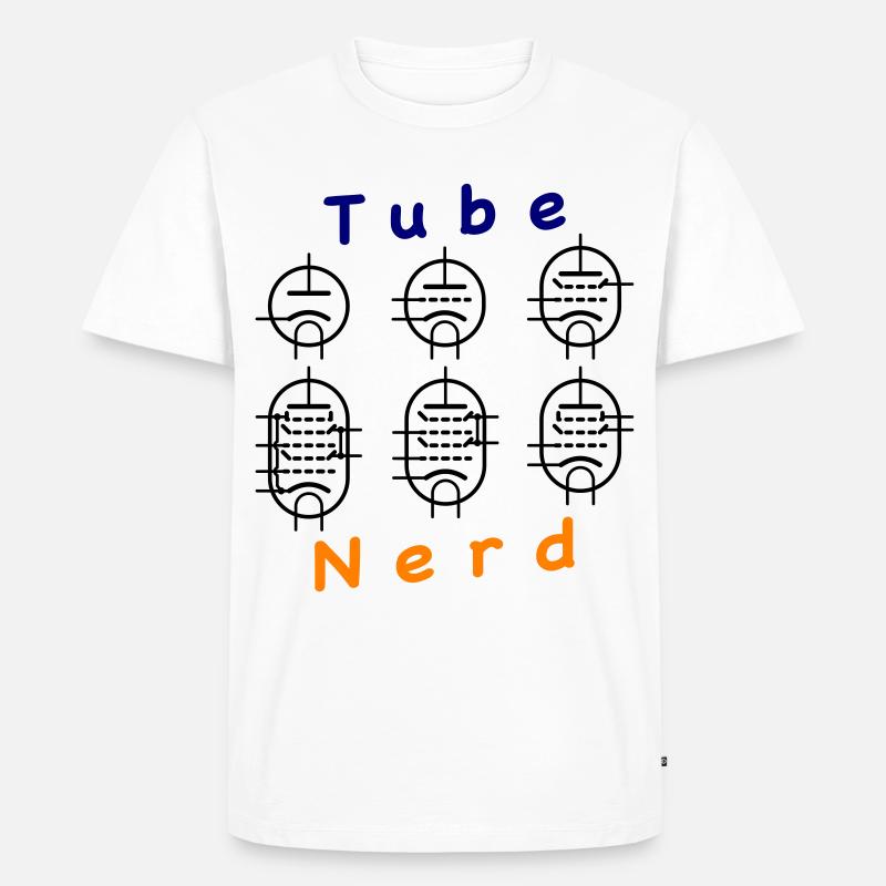 Vacuum Tube Nerd - Männer Premium Bio T-Shirt - Weiß