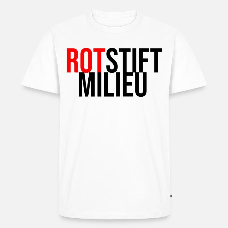 Rotstiftmillieu Lehrer - Männer Premium Bio T-Shirt - Weiß