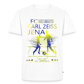 FC Carl Zeiss Jena - T-shirt Premium bio Homme - blanc - Devant - Nico (187cm)
