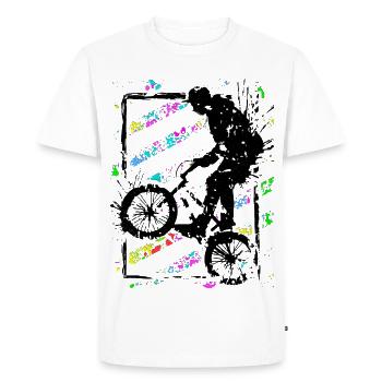 BMX Bike | BMX Bike | Jump - Men's Premium Organic T-Shirt - white - Front - Nico (187cm)