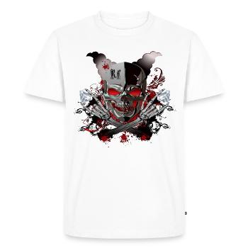 Diamonds Skull - Men's Premium Organic T-Shirt - white - Front - Nico (187cm)