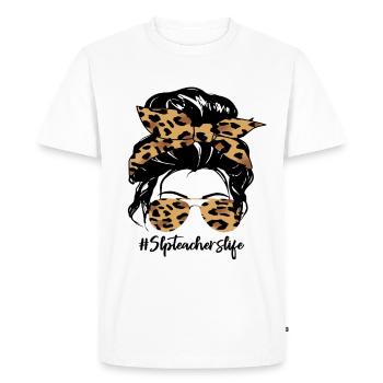 Leopard Bow Hair & Sunglasses - Men's Premium Organic T-Shirt - white - Front - Nico (187cm)