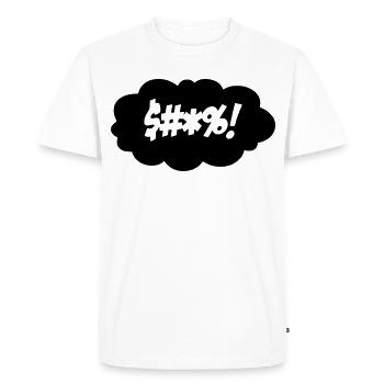 Une malédiction dans un nuage pensant $#*%! * - T-shirt Premium bio Homme - blanc - Devant - Nico (187cm)