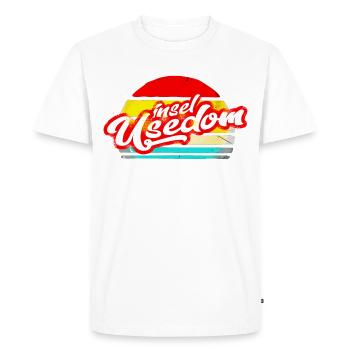 île usedom chemise rétro vintage autocollant autocollant - T-shirt Premium bio Homme - blanc - Devant - Nico (187cm)