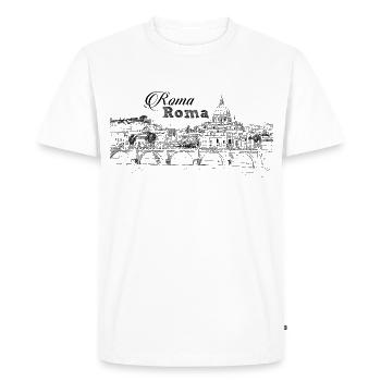 Rome - Men's Premium Organic T-Shirt - white - Front - Nico (187cm)