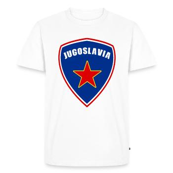 Drapeaux des armoiries de la Yougoslavie - T-shirt Premium bio Homme - blanc - Devant - Nico (187cm)