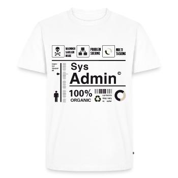 administrateur système ordinateur nerd pc kit programmeur humour lo - T-shirt Premium bio Homme - blanc - Devant - Nico (187cm)